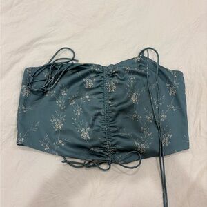 Forever 21 Teal Corset Top
